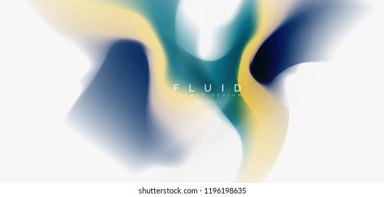 Fondo abstracto de onda fluida, diseño de tecnología vectorial