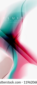 Fondo abstracto de onda fluida, diseño de tecnología vectorial