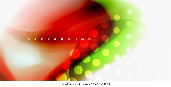 Fluid flowing wave abstract background, vector techno design