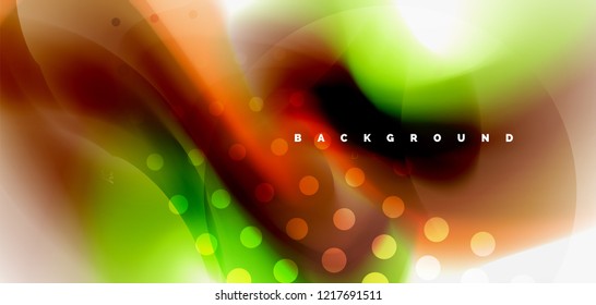 Fluid flowing wave abstract background, vector techno design