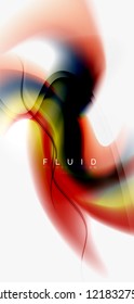 Fondo abstracto de onda fluida, diseño de tecnología vectorial