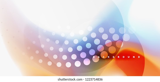 Fluid flowing wave abstract background, vector techno design