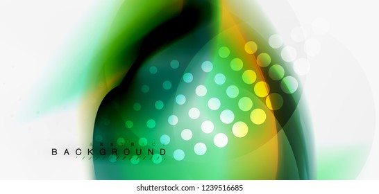 Fluid flowing wave abstract background, vector techno design