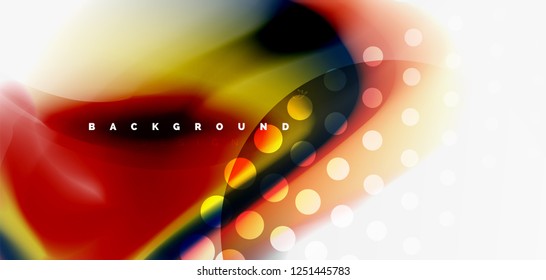 Fluid flowing wave abstract background, vector techno design