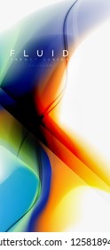 Abstrakter Hintergrund der Fließwelle, Vektorgrafik-Design