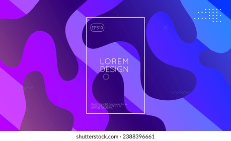 Fluid Flyer. Art Landing Page. Minimal Texture. Hipster Page. Neon Shape. Business Composition. Violet Memphis Design. Tech Futuristic Background. Violet Fluid Flyer