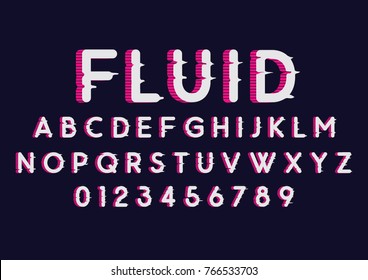 fluid font design.vector