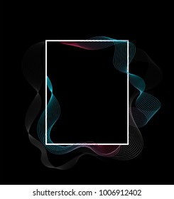 Fluid frame line design. Modern line transform. vector illustration.
