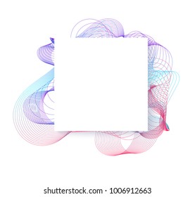 Fluid frame line design. Modern line transform. vector illustration.