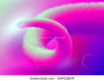 fluid futuristic illustration. fur geometric shape for web and business design. abstract background