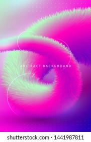 fluid futuristic illustration. fur geometric shape for web and business design. abstract background