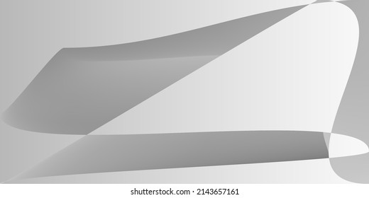 Fluid Futuristic Monochromatic Metallic Gradient Mesh. Digital Gray Modern Technology Trendy Background. Dynamic Smooth Grey Minimal Modern Design. Layers Alluminium Silver Shape Illustration.