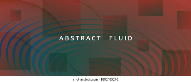 Fluid Geometric Abstract. Curve Gradient Shape Background. Red Technology Texture. Modern Dynamic Magazine. Flow Concept. 3d Wave Landing Page. Futuristic Geometric Abstract. Vector Lines.