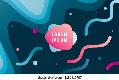 Fluid geometric background. Color shape composition with wave effect. vector illustration.