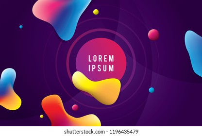 Fluid geometric background. Colorful shape composition. vector illustration.