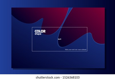 Fluid geometric background. Trendy gradient shape composition eps10 -Vector