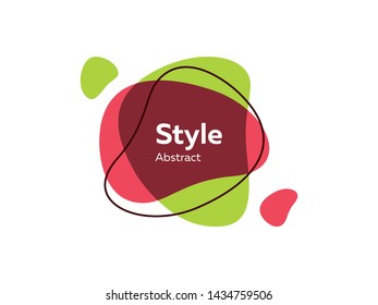 Fluid geometric green abstract element. Dynamical colored forms and lines. Gradient abstract banners with flowing liquid shapes. Template for design of logo, flyer or presentation