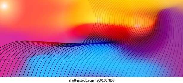 Fluid gradient abstract background vector. Minimalist posters, cover, wall arts with colorful geometric shapes and liquid color. Modern wallpaper design for presentation and sale banner background.