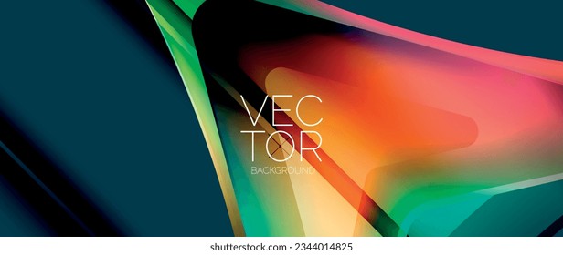 Fluid gradient arrow abstract. Vibrant arrows dance in a dynamic geometric backdrop, exuding captivating energy and movement