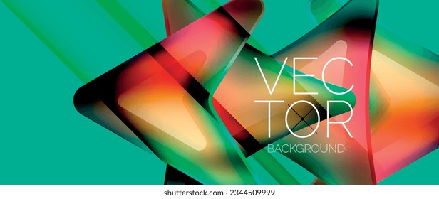 Fluid gradient arrow abstract. Vibrant arrows dance in a dynamic geometric backdrop, exuding captivating energy and movement