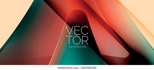 Fluid gradient arrow abstract. Vibrant arrows dance in a dynamic geometric backdrop, exuding captivating energy and movement