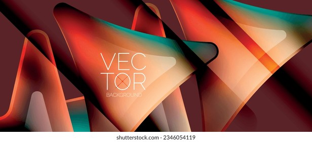 Fluid gradient arrow abstract. Vibrant arrows dance in a dynamic geometric backdrop, exuding captivating energy and movement