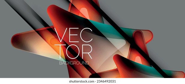 Fluid gradient arrow abstract. Vibrant arrows dance in a dynamic geometric backdrop, exuding captivating energy and movement