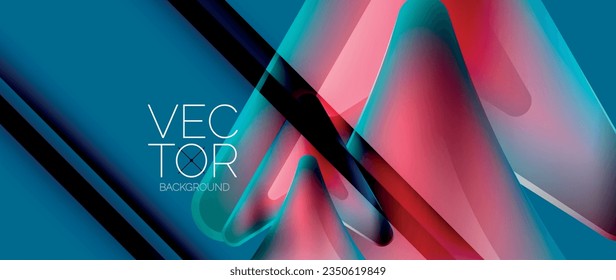 Fluid gradient arrow abstract. Vibrant arrows dance in a dynamic geometric backdrop, exuding captivating energy and movement
