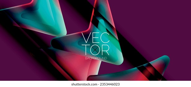 Fluid gradient arrow abstract. Vibrant arrows dance in a dynamic geometric backdrop, exuding captivating energy and movement