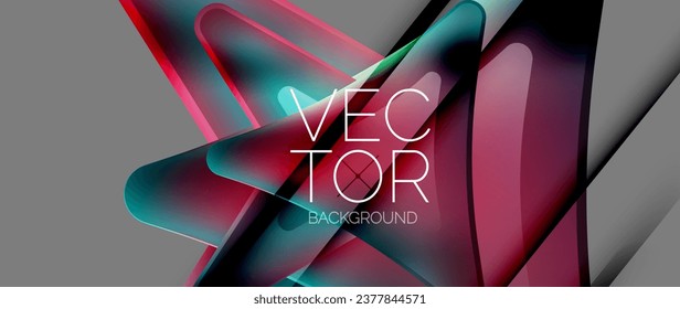 Fluid gradient arrow abstract. Vibrant arrows dance in a dynamic geometric backdrop, exuding captivating energy and movement
