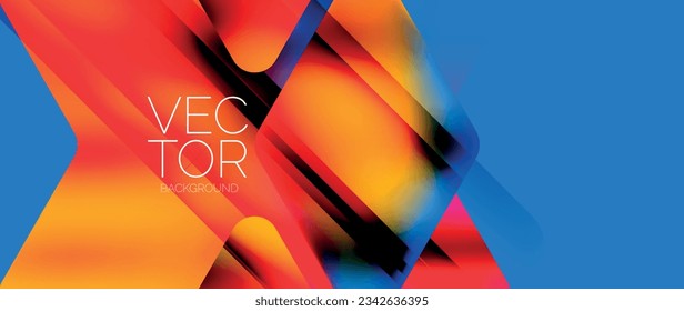 Fondo mínimo geométrico mínimo de flecha de gradiente de flujo. Diseño de flujo líquido vibrante, cautivador con elementos elegantes y dinámicos