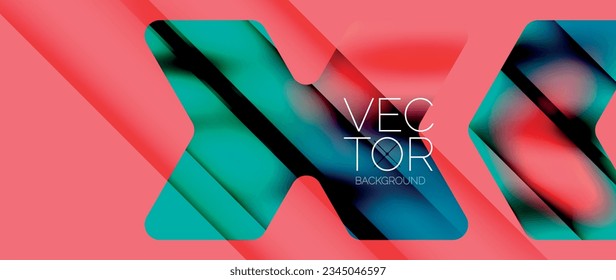 Fluid gradient arrow geometric minimal background. Vibrant, captivating liquid flow design with sleek and dynamic elements