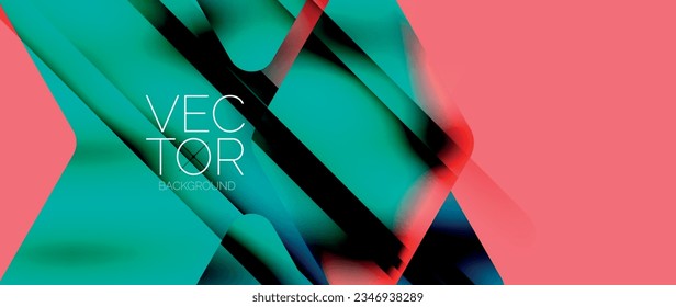 Fluid gradient arrow geometric minimal background. Vibrant, captivating liquid flow design with sleek and dynamic elements