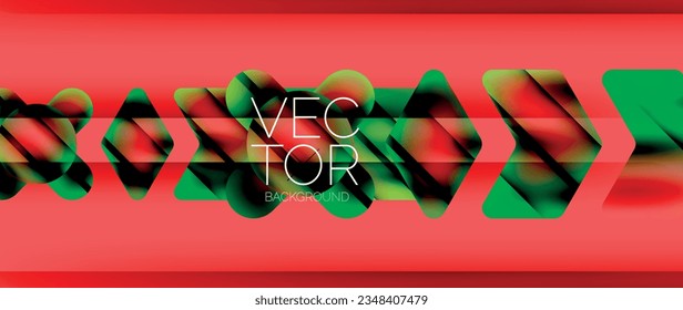 Fluid gradient arrow geometric minimal background. Vibrant, captivating liquid flow design with sleek and dynamic elements
