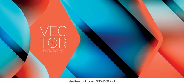 Fluid gradient arrow geometric minimal background. Vibrant, captivating liquid flow design with sleek and dynamic elements