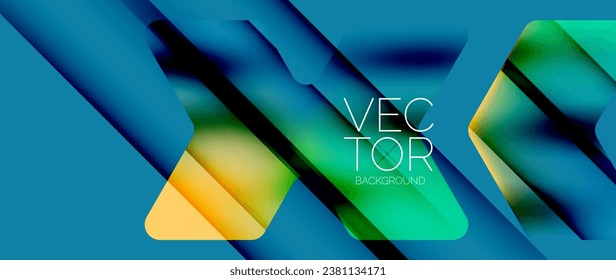 Fluid gradient arrow geometric minimal background. Vibrant, captivating liquid flow design with sleek and dynamic elements