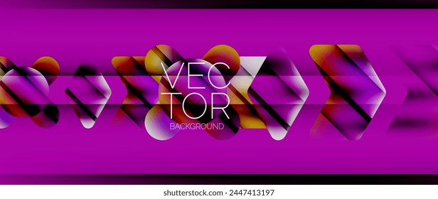 Fluid gradient arrow geometric minimal background. Vibrant, captivating liquid flow design with sleek and dynamic elements