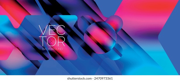 Fluid gradient arrow geometric minimal background. Vibrant, captivating liquid flow design with sleek and dynamic elements