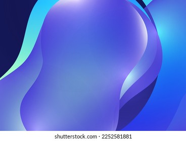 Fluid gradient background. Abstract 3d background. Liquid paints. Banner or sign design. Vector illustration