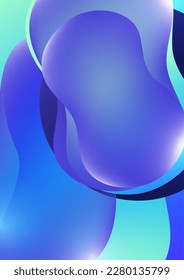 Fluid gradient background. Abstract 3d background. Liquid paints. Banner or sign design. Vector illustration