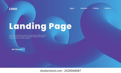 fluid gradient background, blue gradient fluid background, gradient fluid for landing page, 4k gradient background, landing page design illustration