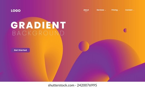 Farbverlauf-Hintergrund, Hintergrunddesign-Illustration, Landungsseitenhintergrund