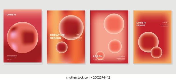  Fluid gradient background. Minimalist posters, cover, wall arts with colorful geometric shapes and liquid color. Modern wallpaper design for presentation, home decoration.  website and banner.