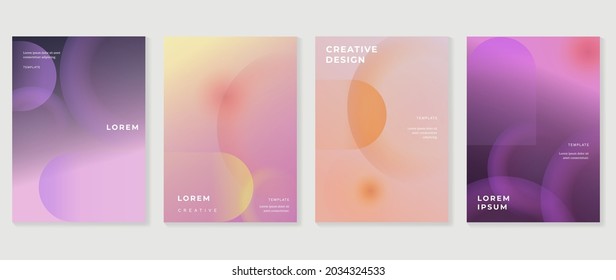Fluid gradient background. Minimalist posters, cover, wall arts with colorful geometric shapes and liquid color. Modern wallpaper design for presentation, home decoration.  website and banner.