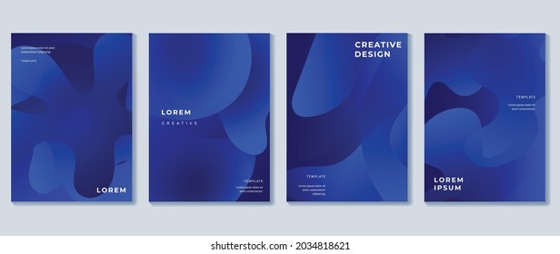 Fondo del gradiente del fluido. Afiches minimalistas, cubierta, artes murales con formas geométricas coloridas y color líquido. Diseño moderno de fondo de pantalla para la presentación, decoración casera.  sitio web y banner.