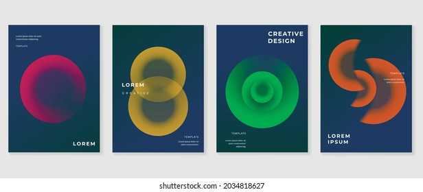 Fluid gradient background. Minimalist posters, cover, wall arts with colorful geometric shapes and liquid color. Modern wallpaper design for presentation, home decoration.  website and banner.