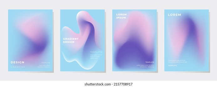 Fluid gradient background. Minimalist posters, cover, wall arts with colorful geometric shapes and liquid color. Modern wallpaper design for presentation, home decoration. website and banner.