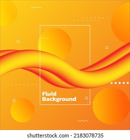 Fluid Gradient Background. Object Red To Yellow Gradient. Background Orage To Yellow Gradient. Liquid, Circle Line, Dot, Wave Line.