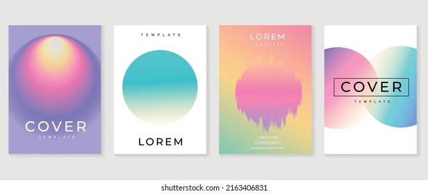 Fluid gradient background vector. Abstract and futuristic style posters with vibrant color, circle shapes and gradient color. Modern wallpaper design for social media, idol poster, banner, flyer.