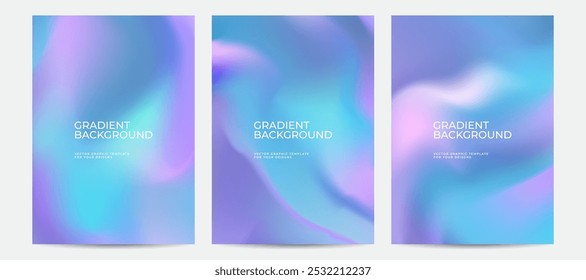 Fluid gradient background vector. Colorful and minimalist style posters.